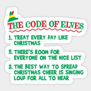 The Code of Elves - Elf Movie Sticker
